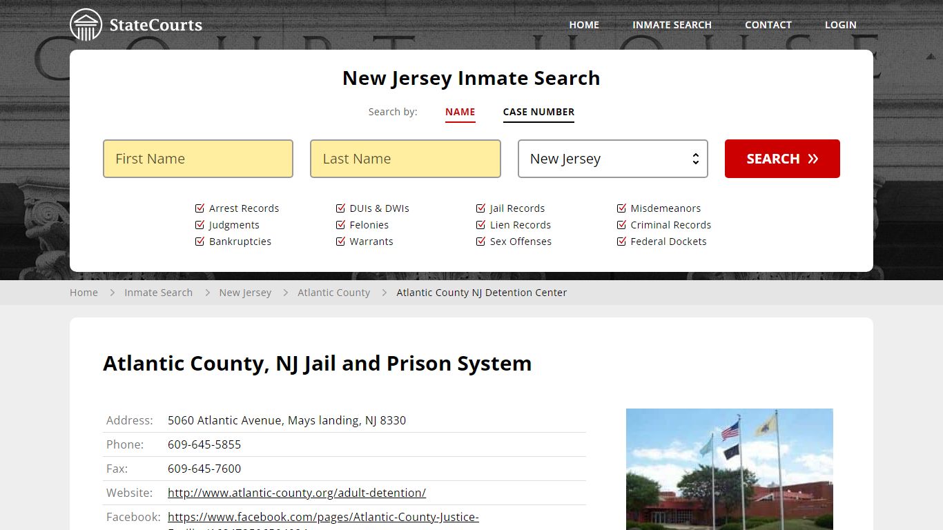 Atlantic County, NJ Jail and Prison System - State Courts