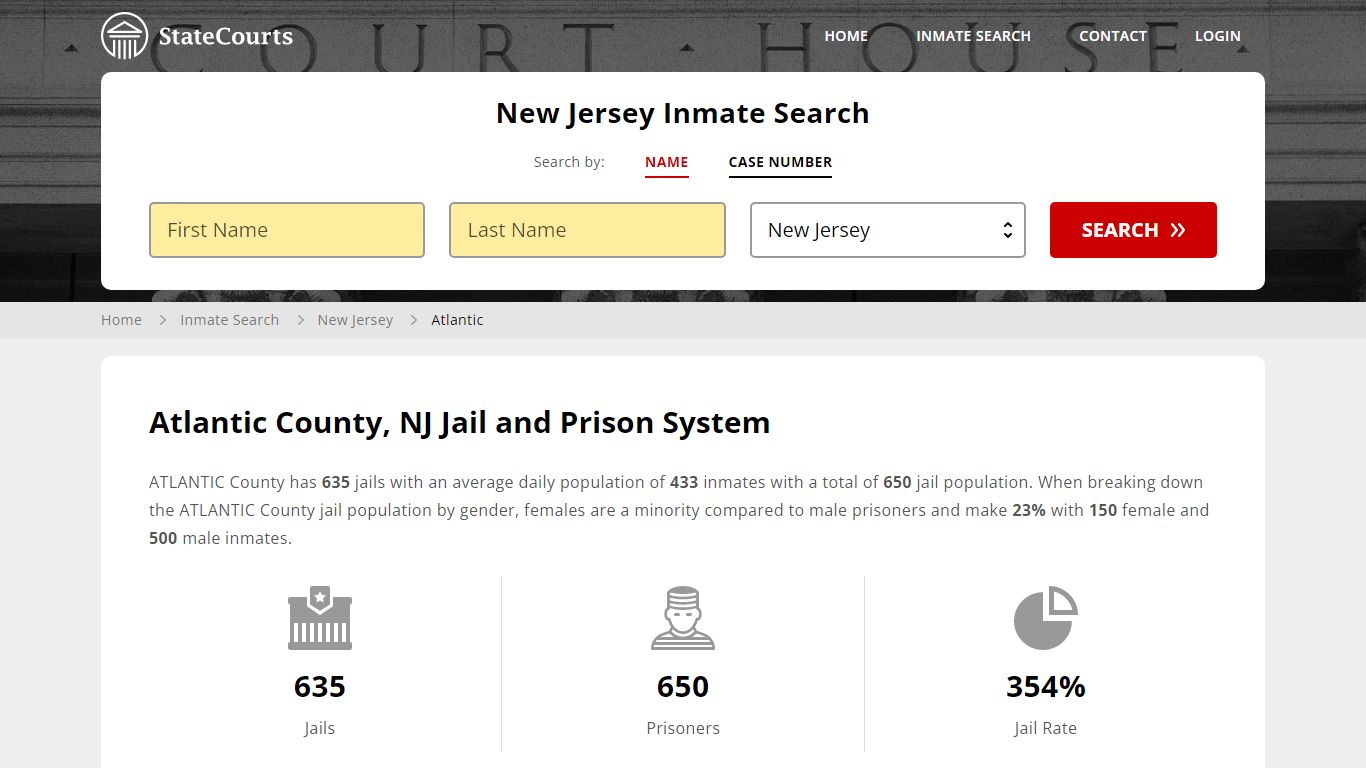 Atlantic County, NJ Inmate Search - StateCourts